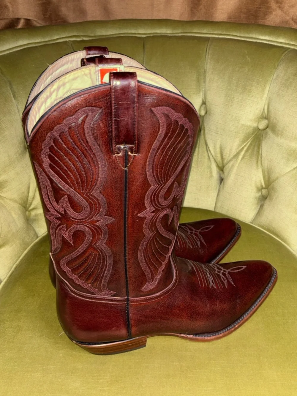 Siete Leguas Boots Leather Western Cowboy Boots Mens Sz 10.5 D Brown - Picture 5 of 9